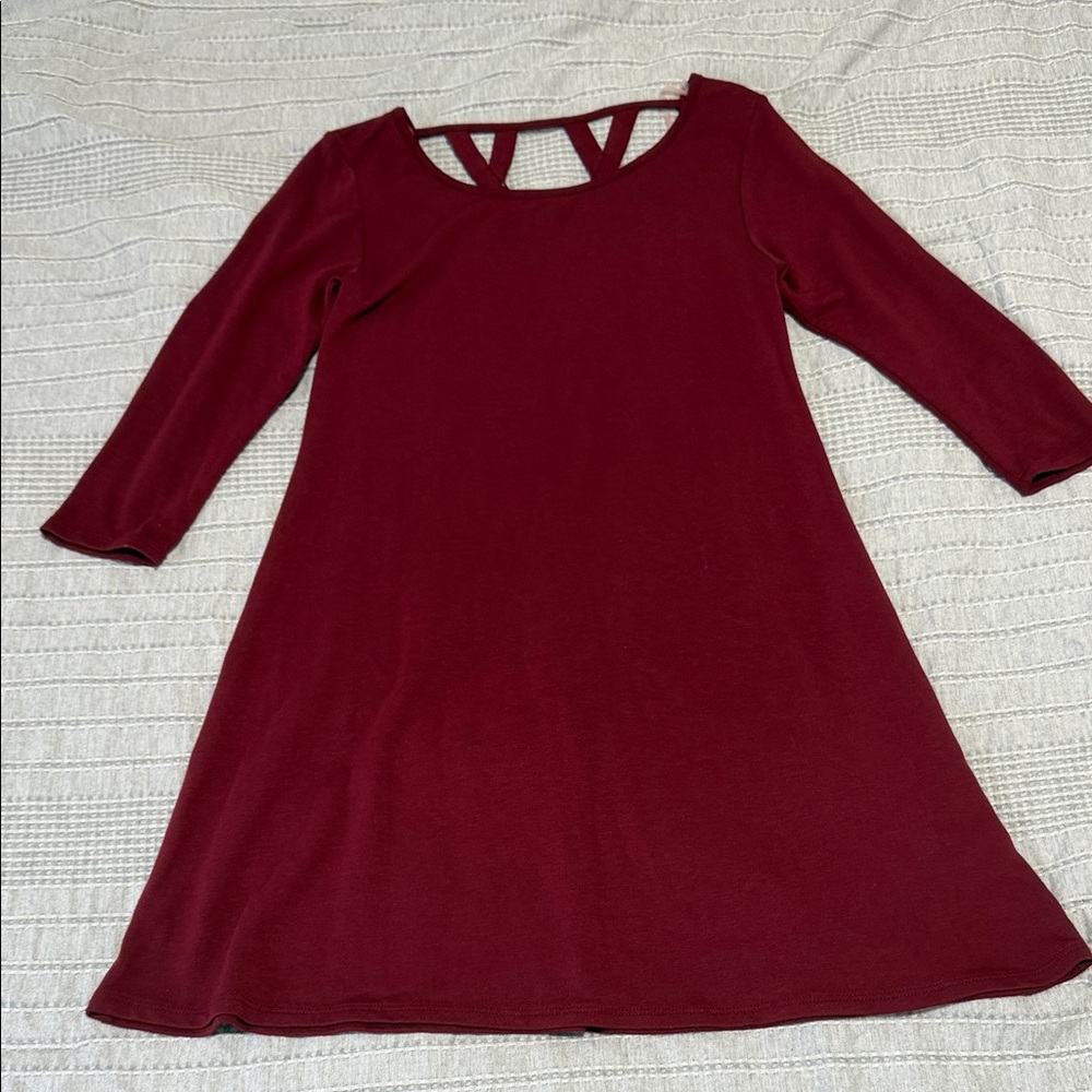 Francesca's Collections Burgundy Mini Dress